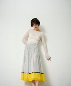 GRACE CONTINENTAL ドットBOXタックスカート