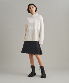 グレースコンチネンタル GRACE CONTINENTAL 24AW オーバーケーブルニットトップ セーター 長袖 36 白 ホワイト /AT ■OS レディース GRACE CONTINENTAL - グレースコンチネンタル 24AW オーバー