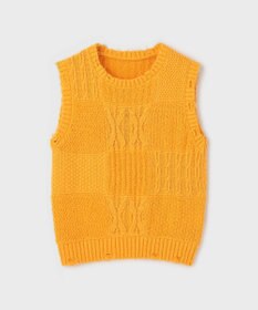 GRACE CONTINENTAL パッチワークニットトップ