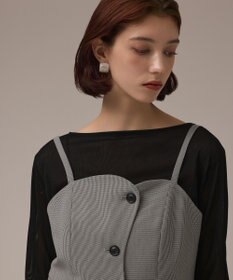 GRACE CONTINENTAL フロントウェーブキャミ グレー