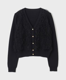 GRACE CONTINENTAL ギャザーフリルニットカーディガン