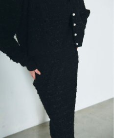 GRACE CONTINENTAL ラメツイードニットスカート