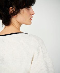 GRACE CONTINENTAL バイカラールーズニットカーディガン