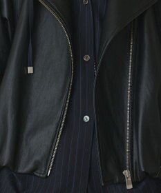 GRACE CONTINENTAL フェイクレザーライダース