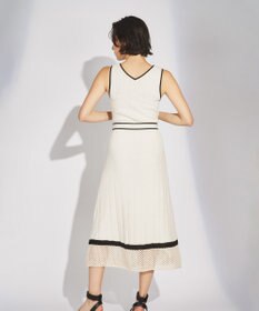 GRACE CONTINENTAL メッシュヘムニットワンピース