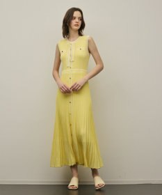 GRACE CONTINENTAL バイカラーボウタイニットワンピース