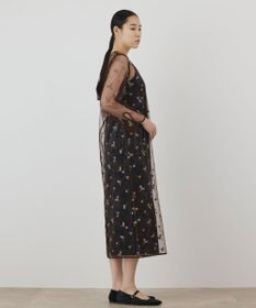 GRACE CONTINENTAL 刺繍レイヤードベロアワンピース