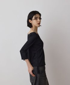 GRACE CONTINENTAL テレコボートネックトップ