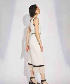 GRACE CONTINENTAL メッシュヘムニットワンピース