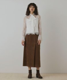 GRACE CONTINENTAL レースボウタイブラウス ホワイト