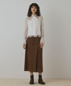 GRACE CONTINENTAL レースボウタイブラウス ホワイト