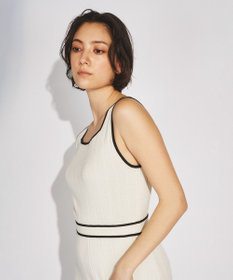 GRACE CONTINENTAL メッシュヘムニットワンピース