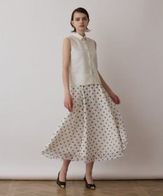 GRACE CONTINENTAL シアーメッシュノースリーブ