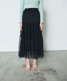 GRACE CONTINENTAL チュールティアードスカート