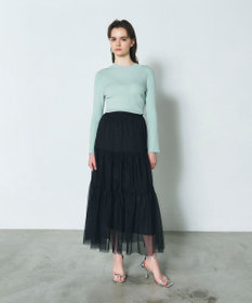 GRACE CONTINENTAL チュールティアードスカート