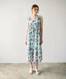 GRACE CONTINENTAL エスニックフラワー刺繍ワンピース