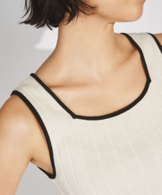 GRACE CONTINENTAL メッシュヘムニットワンピース