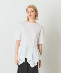 GRACE CONTINENTAL ペプラムカットトップ ホワイト