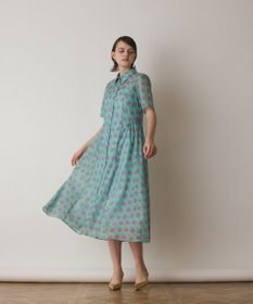 GRACE CONTINENTAL ドローイングプリントワンピース