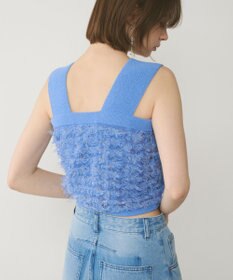 GRACE CONTINENTAL フリンジニットベアトップ