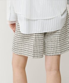 GRACE CONTINENTAL チェックツイードハーフパンツ