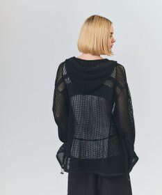 GRACE CONTINENTAL ボーダーメッシュフーディ