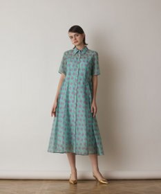 GRACE CONTINENTAL ドローイングプリントワンピース