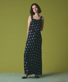GRACE CONTINENTAL ドットジャガードドレス ブラック