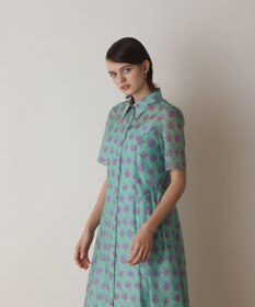 GRACE CONTINENTAL ドローイングプリントワンピース