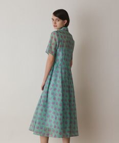 GRACE CONTINENTAL ドローイングプリントワンピース