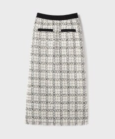 GRACE CONTINENTAL トリミングツイードスカート