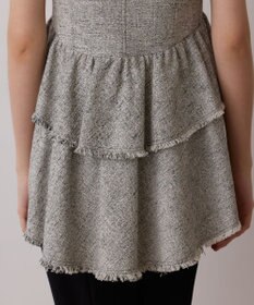 GRACE CONTINENTAL ツイードフリンジジレ