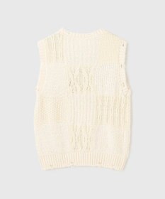 美品 GRACE CONTINENTAL ファーパッチワークトップ ニット 36 美品 GRACE CONTINENTAL ファーパッチワークトップ ニット 36