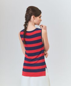 GRACE CONTINENTAL ラインニットノースリーブ