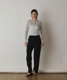 GRACE CONTINENTAL ラメリブシアーニットカーディガン