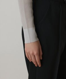 GRACE CONTINENTAL ラメリブシアーニットカーディガン