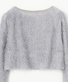 GRACE CONTINENTAL ラメフリンジカットトップ