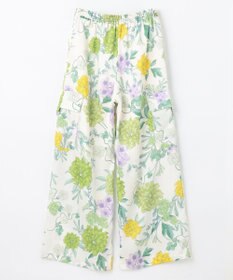 GRACE CONTINENTAL フラワープリントワークパンツ