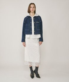 GRACE CONTINENTAL ドットチュールタイトスカート