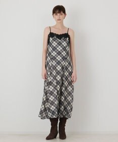 GRACE CONTINENTAL チェックプリントキャミワンピース