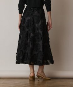 GRACE CONTINENTAL ローズ刺繍フレアスカート