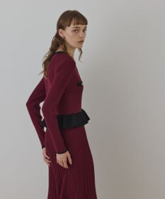 GRACE CONTINENTAL バイカラーニットワンピース