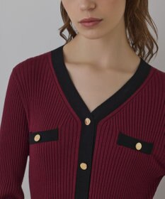 GRACE CONTINENTAL バイカラーニットワンピース