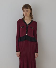 GRACE CONTINENTAL バイカラーニットワンピース