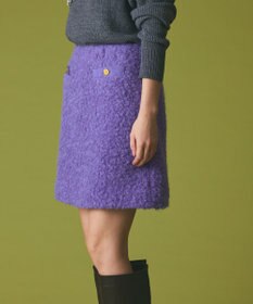 GRACE CONTINENTAL リングウールミニスカート