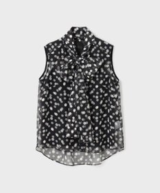 GRACE CONTINENTAL ドットオパールボウタイノースリーブ