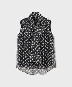 GRACE CONTINENTAL ドットオパールボウタイノースリーブ