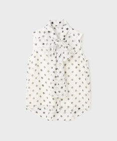 GRACE CONTINENTAL ドットオパールボウタイノースリーブ