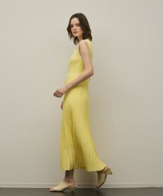 GRACE CONTINENTAL バイカラーボウタイニットワンピース