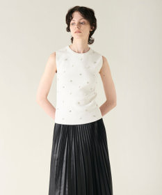 GRACE CONTINENTAL ビジューニットトップ